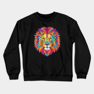 Funky Pop Art Lion Head Crewneck Sweatshirt